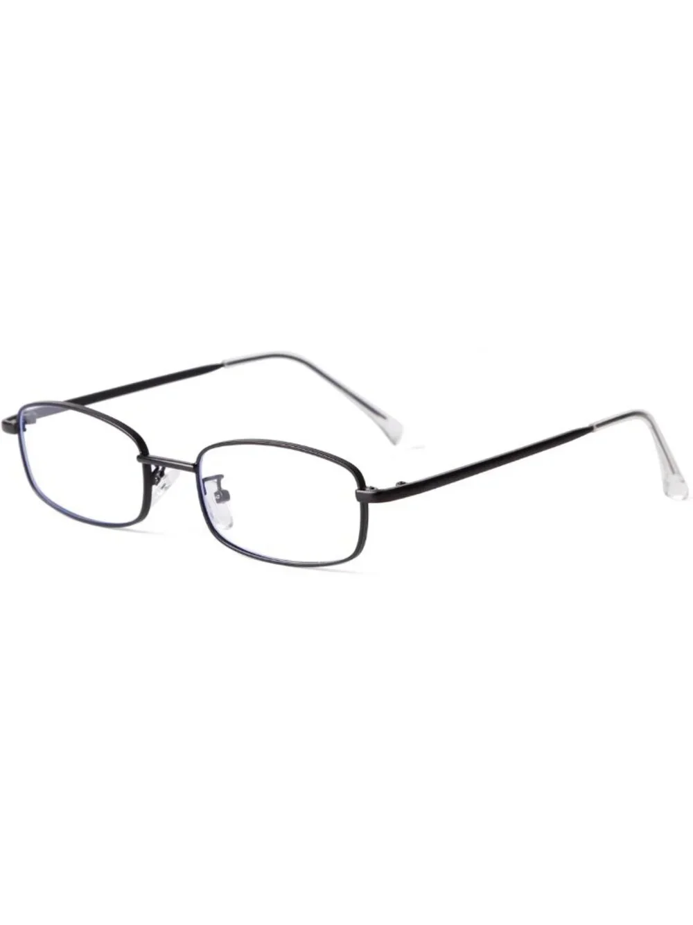 Trendy Y2K Rectangle Blue Light Glasses for Men & Women, Stylish Metal Frames
